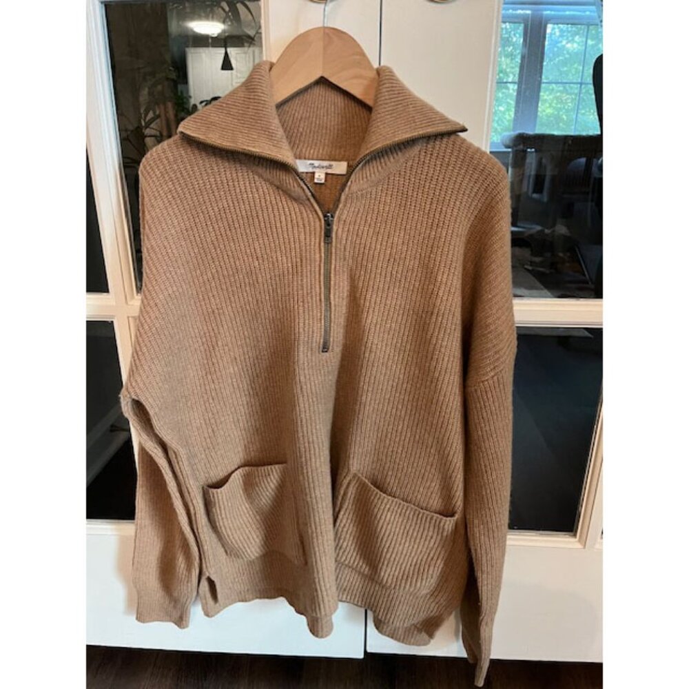 NWT Madewell Tanned Half-Zip Sweater Size S